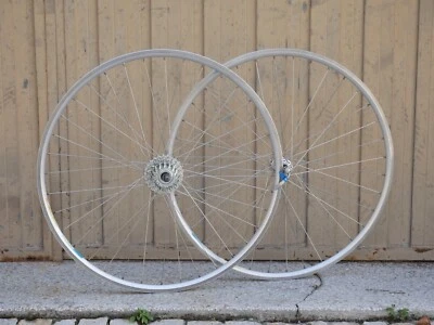 Set ruote Campagnolo Mirage corsa 28" con pignoni e quick release vintage eroica - Immagine 1 di 4