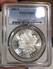 1881-S Morgan Dollar graded MS66 by PCGS Beautiful Coin Great Luster PQ+