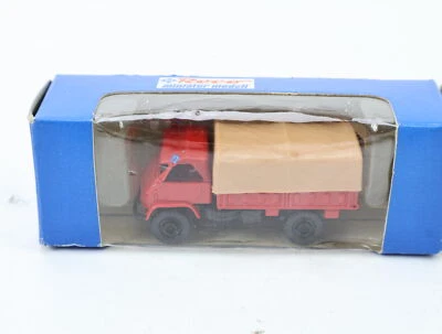 Roco 1314 H0 Modellauto Unimog S Pritsche/Plane Feuerwehr 1:87 - Bild 1 von 2