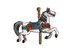 #3108 Merry-Go-Round , Carousel Horse Embroidery Iron On Applique Patch - Picture 1 of 1
