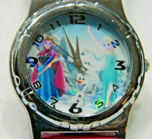  Frozen wristwatch ldark pink band /new battery  - Picture 1 of 8