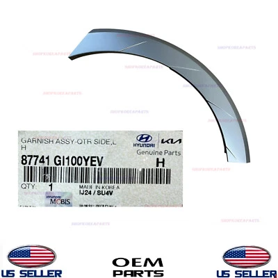 Guardabarros trasero izquierdo genuino OEM cuarto moldura gris 2022-2024 IONIQ 5 Limited Foto 1 de 2