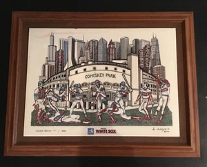VINTAGE 1986 Chicago White Sox Comiskey Park Inciso Alabastro Eugene Andreyev/5000 - Foto 1 di 5