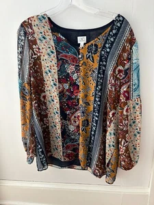 DRESSBARN PRINT TOP SIZE LARGE - Picture 1 of 2