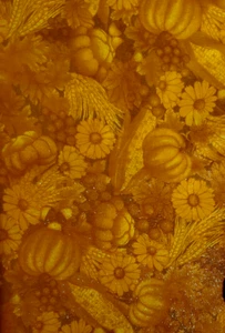Autumn Fabric by Fabric Traditions Gold Glitter Cotton 44" Wide by the yard - Picture 1 of 3