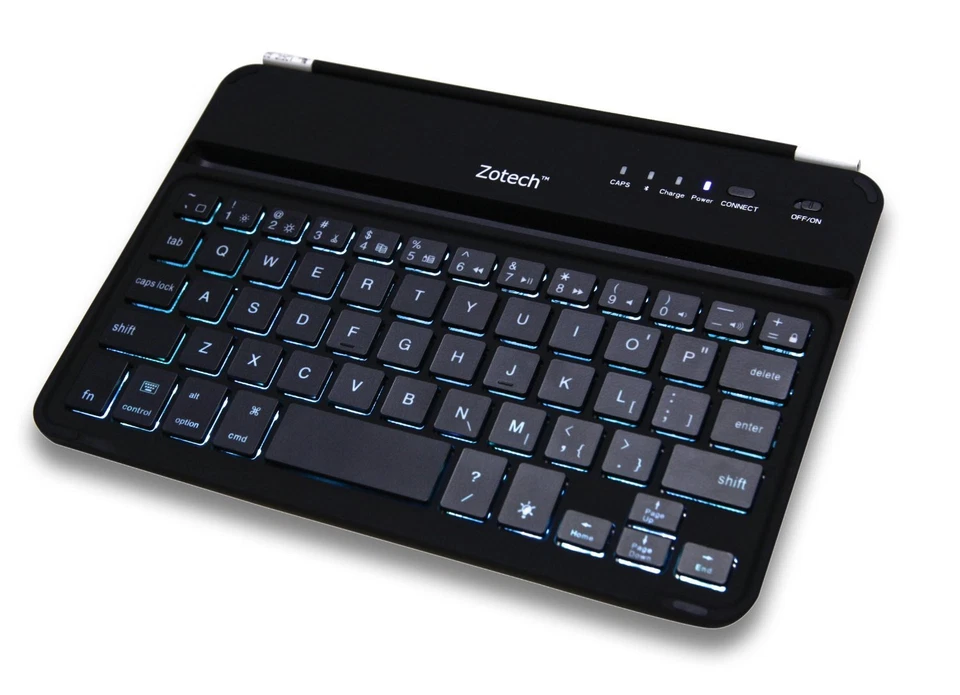 Brand New Zotech Illuminated Bluetooth Keyboard Aluminum Cover for iPad mini/2 - Image 1 of 4