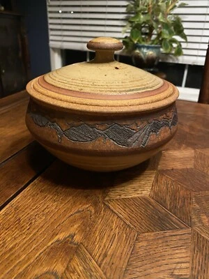 Studio Pottery Tortilla Warmer? Vented Bottom With Inner Plate  - Image 1 of 4