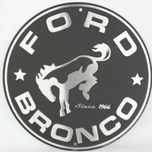 HangTime Bronco Aluminum Nostalgia sign 12 inches in diameter - Picture 1 of 1