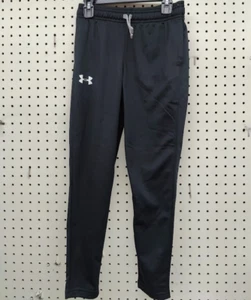 Under Armour Youth Sweat Pants Boys Fleece Jogger Tapered Black Size S - Picture 1 of 3