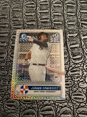 2020 BOWMAN CHROME JASSON DOMINGUEZ #STG-JD SILVER REFRACTOR YANKEES🔥🔥 - Image 1 of 2