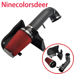 Kit de admisión de aire frío rojo para 99-07 Chevy GMC V8 4,8 L/5,3 L/6,0 L 4" escudo térmico - Imagen 1 de 9