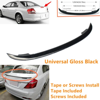 Fit For 2001-06 Dodge Stratus Rear Trunk Lip Spoiler Wing Black Sporty Universal - Изображение 1 из 4