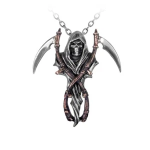 Alchemy Gothic The Reapers Arms Pendant Necklace Pewter Son's Of Anarchy Biker - Picture 1 of 3