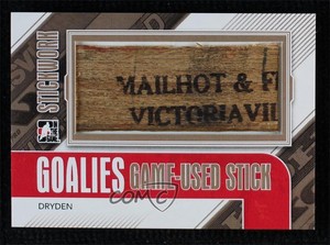 2013-14 ITG Stickwork Goalies Game-Used Stick Gold 1/1 Dave Dryden #GGUS-46