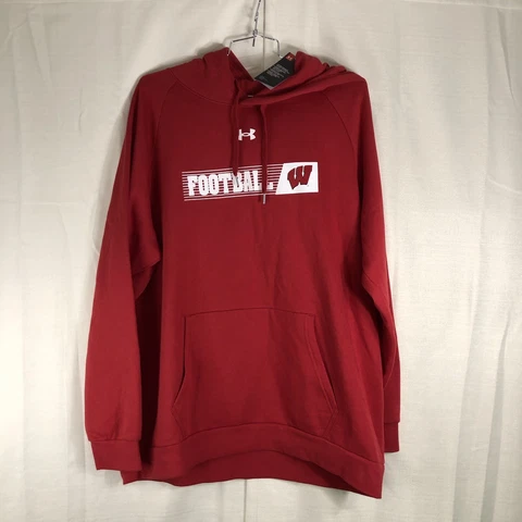 New Men's 3XL Under Armour Wisconsin Badgers Football Hoodie Cover