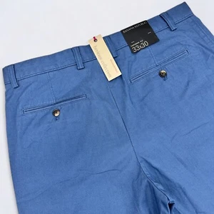 NEW Banana Republic Pants Men's 33x30 Blue Khaki Heritage Collection Tapered - Picture 1 of 17