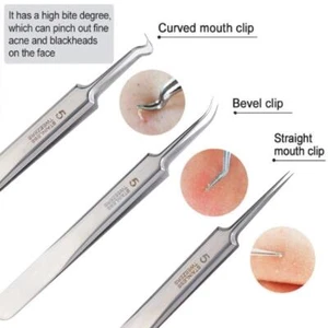NEW Dedicated Health Acne Ultra-fine Clip Tweezers Clip Blackhead P0E7 - Picture 1 of 10