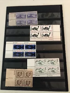 Collection Of Us On Cards Mint All Plate Blocks N-158 - Picture 1 of 4