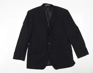 NEXT Mens Black Wool Blend Suit Jacket Size 40 Reg - Picture 1 of 10