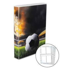 Carpeta de almacenamiento de tarjetas de fútbol, con 25 páginas de platino 4 bolsillos, contiene 200 tarjetas - Imagen 1 de 9