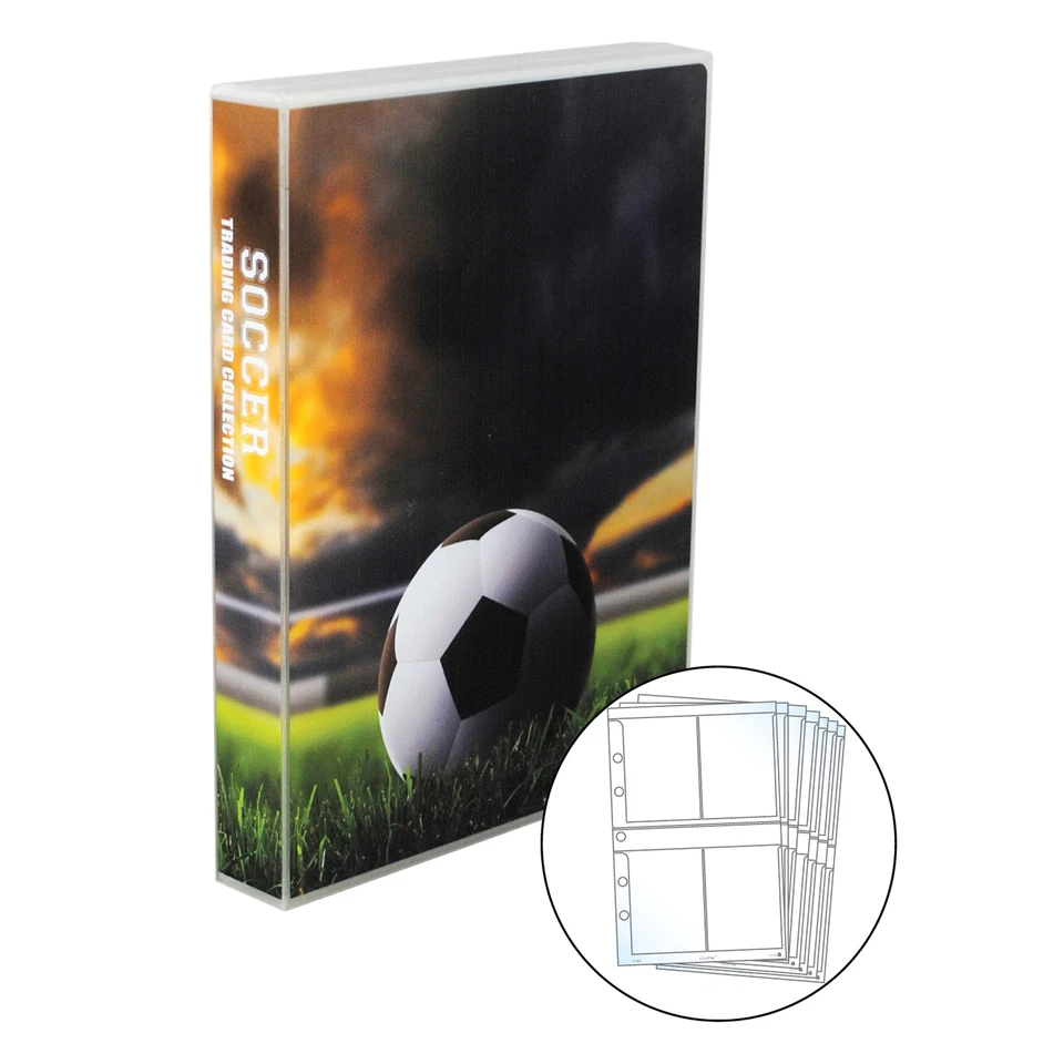 UNIKEEP Soccer Card Storage Binder, with 25 Platinum 4 Pocket Pages, Holds 200 Cards