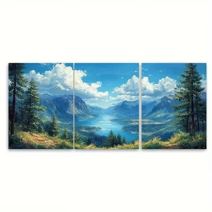 3pcs Columbia Gorge Landscape Metal Print Ready to Hang Art - Picture 1 of 7