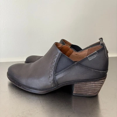 PIKOLINOS Women's 37/6.6-7 Baqueira Gray Brown Leather Ankle Boots Booties Boho - Image 1 of 4