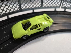 Tyco Neon Green Lamborghini Slot Car - Picture 1 of 5