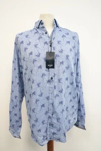 Joop! Camisa vaquera de lino para hombre manga larga azul talla L nueva - Imagen 1 de 3