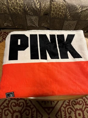 Victorias Secret LOVE PINK~Soft Sherpa Blanket~ 50"x60", Red / Logo - Image 1 of 2