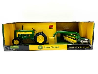 1/16 John Deere 330 Tractor With Hay Rake - Image 1 of 3