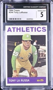 1964 Topps #244 Tony LaRussa Rookie CGC 5 EX - Picture 1 of 2