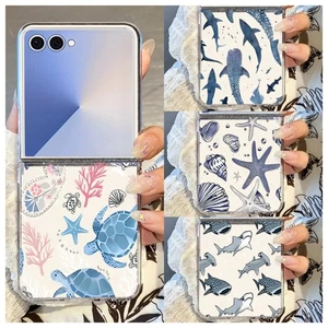 For Samsung Galaxy Z Flip7 Flip6 Flip5 4 3 Sea Star Sea Conch Clear Case Cover - Picture 1 of 18