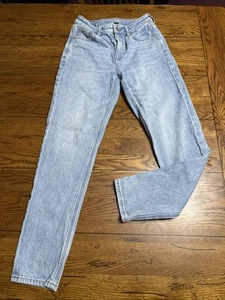 American Eagle women's Strigid Size 0 waist baggy straight jeansJ90 - Picture 1 of 9