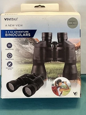 VIVITAR Binoculars A New View 8 x 50 With Carrying Case Open Box - Image 1 of 4