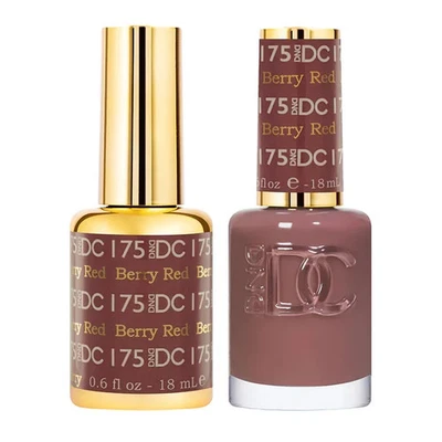 Juego de esmalte y esmalte de uñas DND DC GEL - Berry Red #175 0,6 oz cada uno Foto 1 de 4