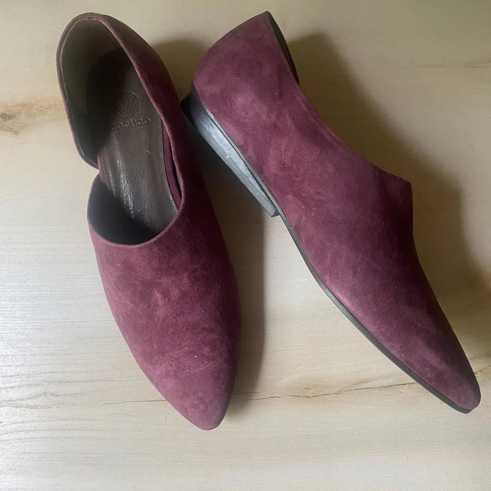 Coclico Doron Gamuza Plana Borgoña Nuevo en Caja D'Orsay Talla 37.5 7 España Boho Marroquí Foto 1 de 4