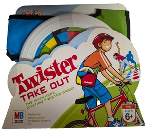 Twister Take Out Game Milton Bradley Outdoor Travel Kids Ages 6+ Mat Spinner Bag - Picture 1 of 4