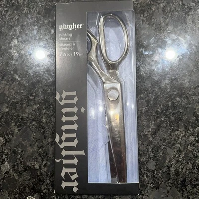 Gingher 7.5” Pinking Shears NEW Scissors Sawtooth Blades 7 1/2 Inch Zigzag - Image 1 of 2