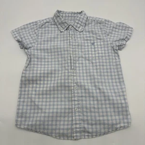 EPK Button Down Youth Boys Size 6 Plaid White & Blue Pocket Embroidered.#29244 - Picture 1 of 12