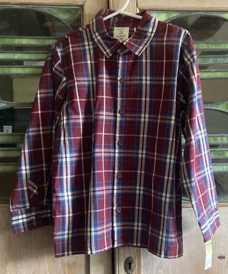 NEW 5T Toddler Boys Plaid Shirt Long Sleeve Button Down Wonderkids K-MART NOSWT - Image 1 of 4