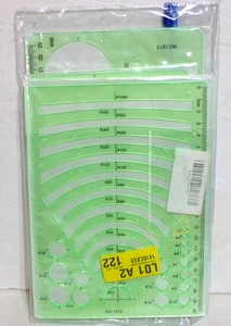 3 New Hard Plastic Drawing Stencil Templates Circles Ovals & Arcs, 80 Shapes - Picture 1 of 2