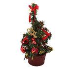 (Red)Tabletop Christmas Tree Cute Crafted With Stable Base Waterproof Mini HG5