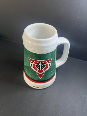 Milwaukee Bucks Basketball 24 oz. Coors Light Ceramic Beer Promo Mug, In Box Cover