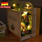 DIY Book Nook Kit 3D Light Up Bookend Toys Wood Christmas Gifts (Firefly Forest)