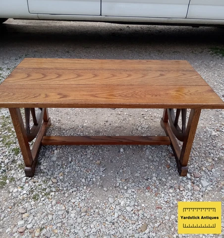 Mid Century Solid Oak Wagon Wheel Coffee Table (JLC-CT295) Cover