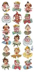 "PEGATINA VIOLETA - CARAS DE PAYASO, Circo - 8"" x 3 3/4"" (20cm x 9cm) - Imagen 1 de 1
