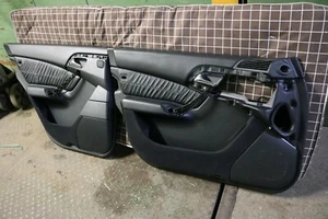 Mercedes-Benz W220 4 Türverkleidungen Leder Schwarz Türpappen Vorne Hinten - Bild 1 von 2