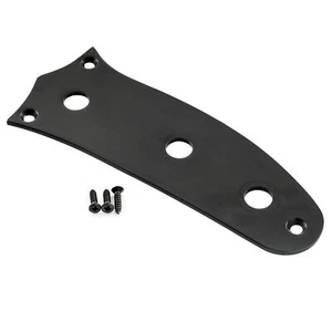 Musiclily Pro Black Steel 3 Hole Control Plate For Mustang Style Electric Guitar - Picture 1 of 5