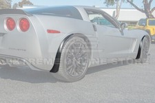 For 05-13 Corvette C6 Base MATTE BLACK Front & Rear Splash Guards Mud Flaps